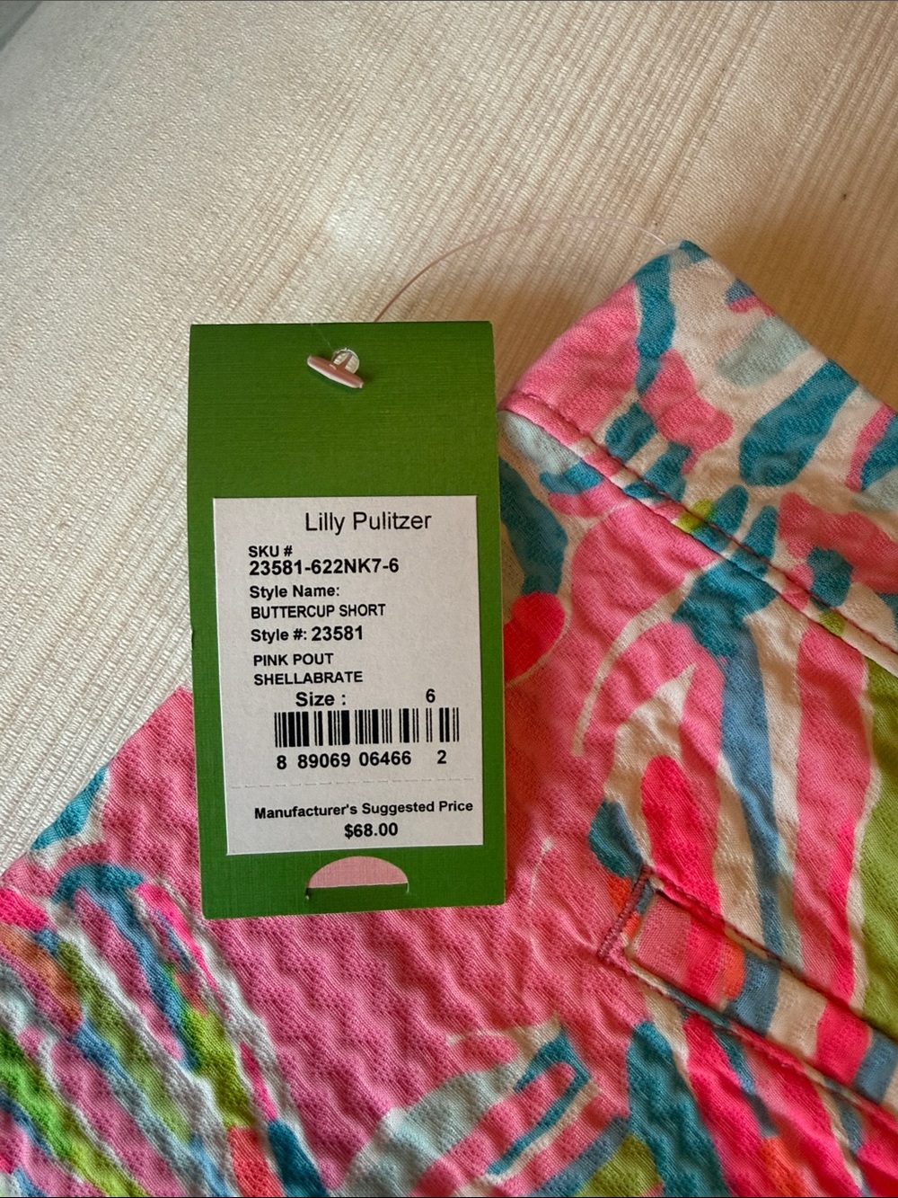 Lilly Pulitzer Pink Multi-Color Scallop Hem Shorts - Picture 2 of 3